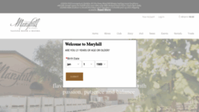 What Maryhillwinery.com website looked like in 2020 (4 years ago)