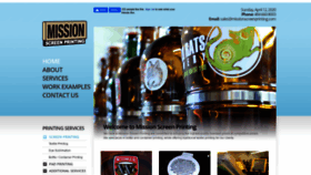 What Missionscreenprinting.com website looked like in 2020 (4 years ago)