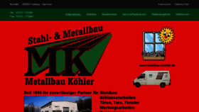 What Metallbau-koehler.de website looked like in 2020 (4 years ago)