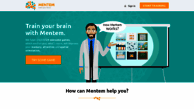 What Mentem.eu website looked like in 2020 (4 years ago)