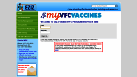 What Myvfcvaccines.org website looked like in 2020 (4 years ago)