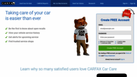 What Mycarfax.com website looked like in 2020 (4 years ago)