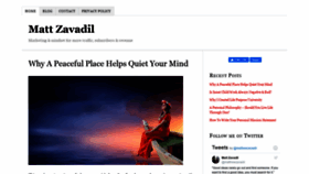 What Mattzavadil.com website looked like in 2020 (4 years ago)