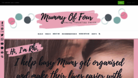 What Mummyoffour.com website looked like in 2020 (4 years ago)