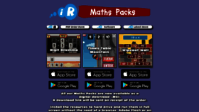 What Maths-packs.co.uk website looked like in 2020 (4 years ago)