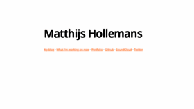 What Matthijshollemans.com website looked like in 2020 (4 years ago)