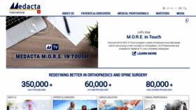 What Medacta.us.com website looked like in 2020 (5 years ago)