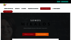 What Mikalos.com website looked like in 2020 (4 years ago)