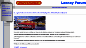 What Matchbox-lesneyforum.de website looked like in 2020 (4 years ago)