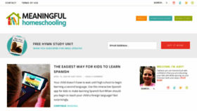 What Meaningfulhomeschooling.com website looked like in 2020 (4 years ago)