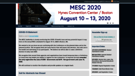 What Mesconference.org website looked like in 2020 (4 years ago)