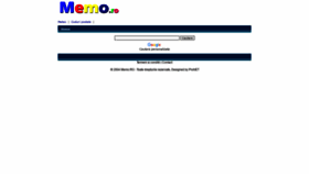 What Memo.ro website looked like in 2020 (4 years ago)