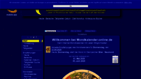 What Mondkalender-online.de website looked like in 2020 (4 years ago)