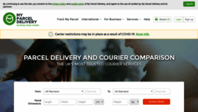 What Myparceldelivery.com website looked like in 2020 (4 years ago)