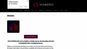 What Mobdro.tips website looked like in 2020 (3 years ago)