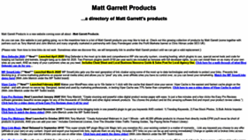 What Mattgarrettproducts.com website looked like in 2020 (4 years ago)