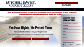 What Mitchellandwest.com website looked like in 2020 (4 years ago)