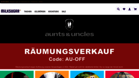What Milksugar.de website looked like in 2020 (5 years ago)