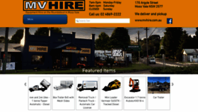 What Mvhire.com.au website looked like in 2020 (4 years ago)