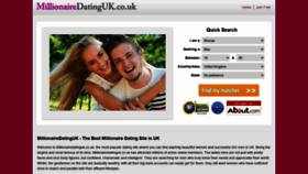 What Millionairedatinguk.co.uk website looked like in 2020 (4 years ago)