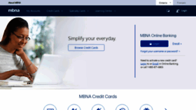 What Mbna.ca website looked like in 2020 (5 years ago)