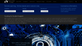 What Mdc.edu website looked like in 2020 (5 years ago)