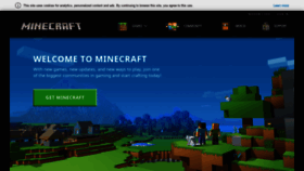 What Minecraft.net website looked like in 2020 (3 years ago)