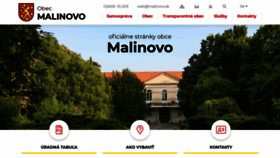 What Malinovo.sk website looked like in 2020 (4 years ago)