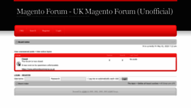 What Magento-forum.co.uk website looked like in 2020 (3 years ago)
