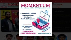 What Momentum.ac.in website looked like in 2020 (4 years ago)