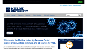 What Medlineuniversity.com website looked like in 2020 (4 years ago)