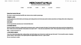 What Merchantandmills.com website looked like in 2020 (3 years ago)