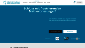 What Math-intuition.de website looked like in 2020 (4 years ago)