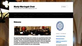 What Manlywarringahchoir.org.au website looked like in 2020 (4 years ago)