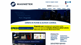 What Magnetek.com website looked like in 2020 (4 years ago)
