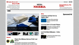 What Medianigeria.com website looked like in 2020 (4 years ago)