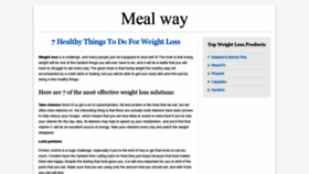 What Mealway.com website looked like in 2020 (4 years ago)