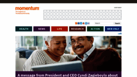 What Momentummagazineonline.com website looked like in 2020 (4 years ago)
