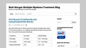What Myelomablog.com website looked like in 2020 (4 years ago)