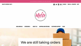 What Miafashions.com website looked like in 2020 (4 years ago)