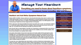 What Manageyourheartburn.com website looked like in 2020 (4 years ago)