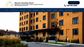 What Manoirclaudettebarre.ca website looked like in 2020 (4 years ago)