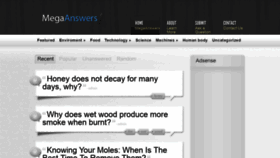 What Megaanswers.com website looked like in 2020 (3 years ago)