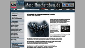 What Metallbuchstaben.de website looked like in 2020 (4 years ago)