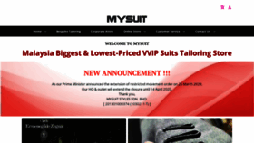 What Mysuit.com.my website looked like in 2020 (4 years ago)