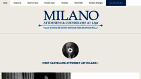 What Milanolaw.com website looked like in 2020 (3 years ago)