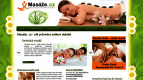What Masaze.cz website looked like in 2020 (4 years ago)