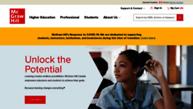 What Mheducation.ca website looked like in 2020 (5 years ago)