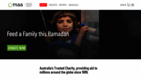 What Muslimaid.org.au website looked like in 2020 (3 years ago)