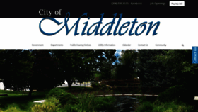 What Middleton.id.gov website looked like in 2020 (4 years ago)